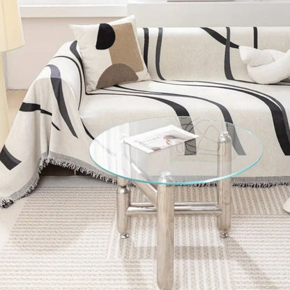 Waver Sofa Cover - Jacquard Chenille, Non-Slip Design, Flowy design