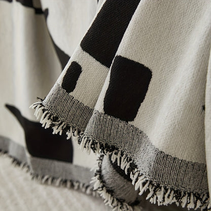 Wavy Sofa Cover - Chenille, Reversible Design, Boho Stripe