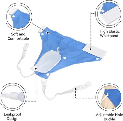 Urine Collector Bag System, Wearable Urine Collection System with Leg Straps, Portable Urinal for Men and Women