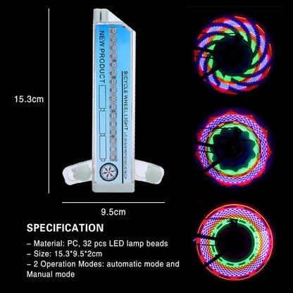 Bicycle Wheel Lights for Spokes, LED Bike Lights with 30 RGB Patterns, Bike Accessories for Night Cycling Safety