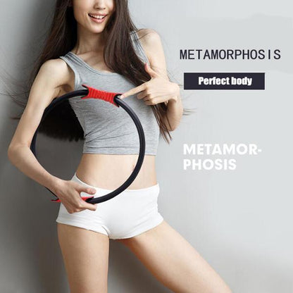 Wearclo | Aro de Pilates con asas antideslizantes | Círculo versátil para tonificación y fortalecimiento de cuerpo completo