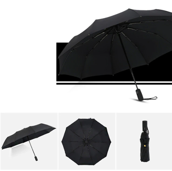 Wearclo | Wind-Resistant Storm Umbrella with Automatic Open Button | Portable Protection Against Rain and Wind