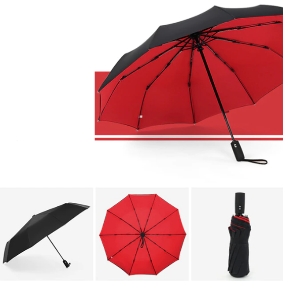 Wearclo | Wind-Resistant Storm Umbrella with Automatic Open Button | Portable Protection Against Rain and Wind