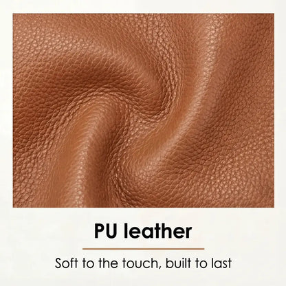 Versatile and Organized Synthetic Leather Hobo Bag