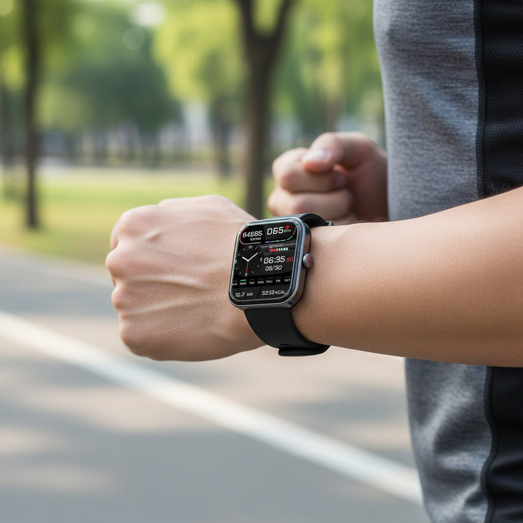 Monitor de bienestar | Reloj inteligente con seguimiento de frecuencia cardíaca y sueño | Diseño ligero para el bienestar diario