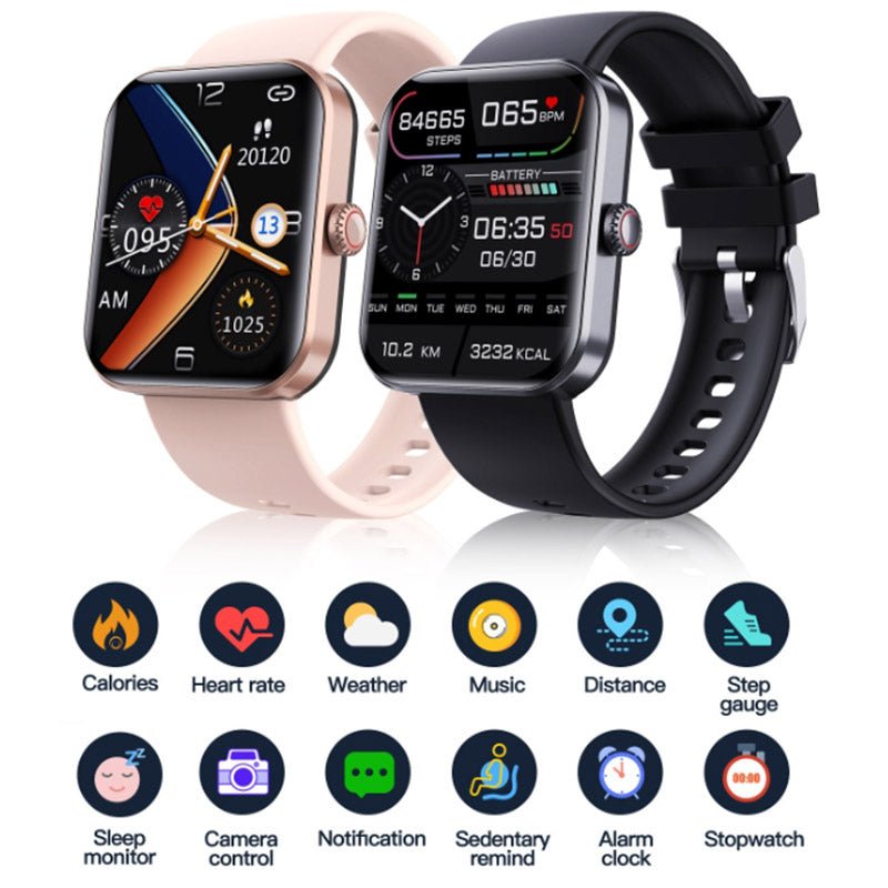 Monitor de bienestar | Reloj de seguimiento de salud avanzado con funciones multifuncionales | Diseño elegante para el control diario de la salud