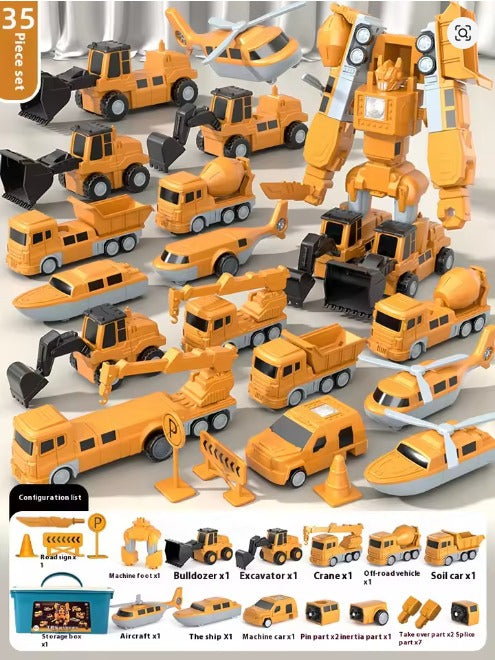 Magnetic Construction Vehicle Building Set for Kids – Transformable Toy Trucks with Snap-Together Magnets for Creative Play & STEM Learning