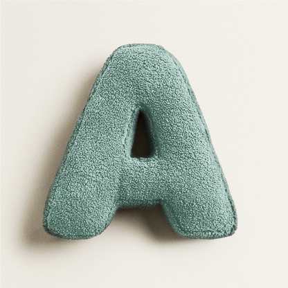 Whimsical Alphabet Letter Fleece Pillows – Soft Cotton Fleece with Polyester Fill