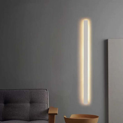 Sleek Aluminum LED Sconce Light Fixture Dimmable Modern Low-Profile Installation for Bedroom Living Room Study Adjustable Brightness