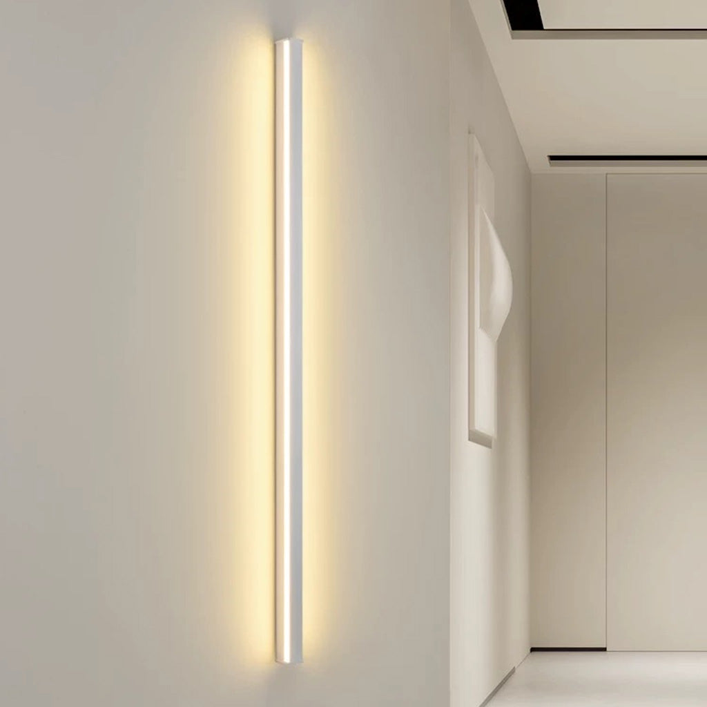 Dimmable LED Wall Sconce Sleek Aluminum Bar Light for Bedroom Living Room Hallway 24 to 79 Inches Black White Modern Accent Lighting
