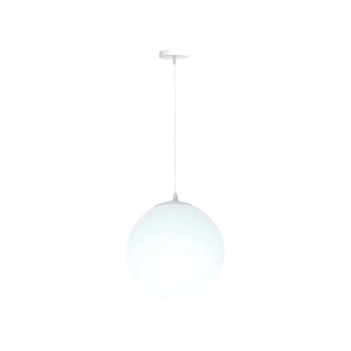 Frosted Glass Globe Hanging Light White Sphere Ceiling Fixture for Kitchen Island Dining Room Bedroom Adjustable Cord Modern Minimalist Desi