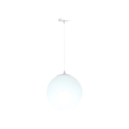 Frosted Glass Globe Hanging Light White Sphere Ceiling Fixture for Kitchen Island Dining Room Bedroom Adjustable Cord Modern Minimalist Desi