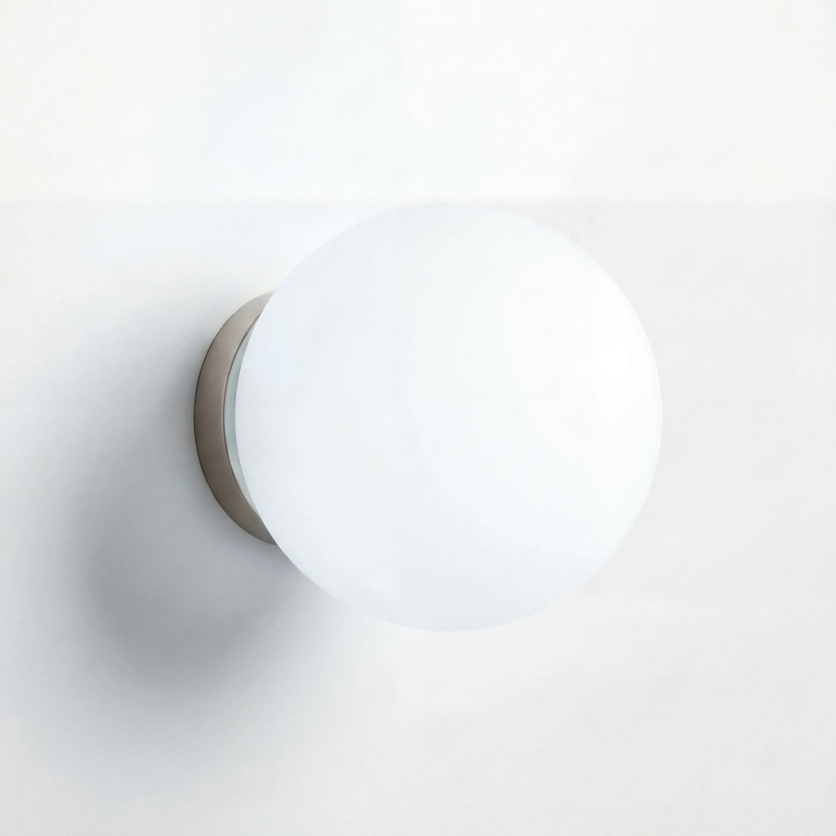 Frosted Glass LED Wall Sconce – Spherical Fixture for Bedroom, Bath & Entry | Modern Ambient Lighting