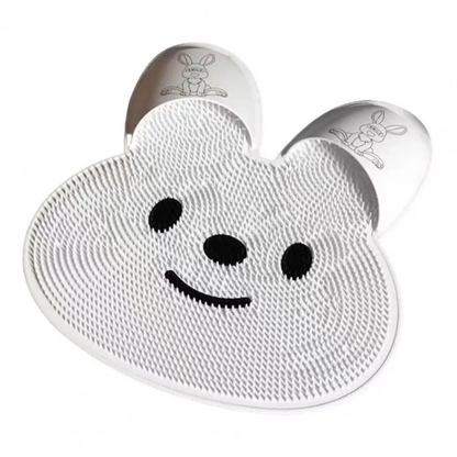 Soft Silicone Foot Scrubber Mat with Suction Cups for Shower Floor – Hands-Free Exfoliating Massage Brush & Non-Slip Bath Safety Pad