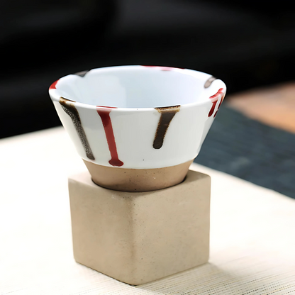 Japanese Ceramic Coffee Cup with Saucer Set – Handcrafted Artisan Glaze Design for Espresso, Tea & Hot Beverages – Heat-Retaining