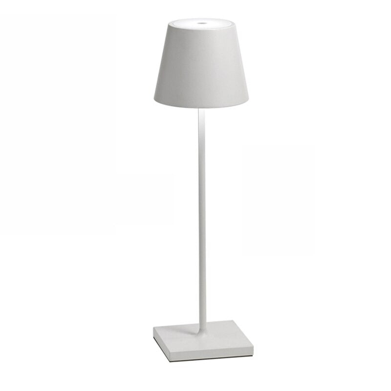 Rechargeable LED Touch Table Lamp with 3-Level Dimmer | Cordless Portable Desk Light for Indoor & Outdoor Use | IP54 Waterproof Metal Lamp
