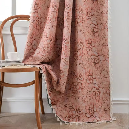 Wilder Curtains for Living Room - Jacquard Fabric with Tassels