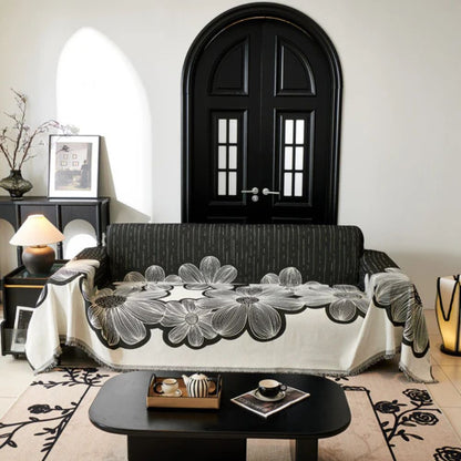 Wanderlust Sofa Cover - Soft Chenille, Retro Floral