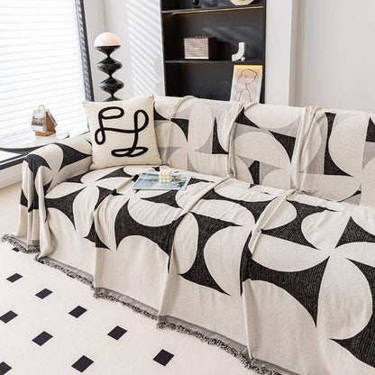 Windsor Sofa Cover - Chenille, Irregular Windmill Design