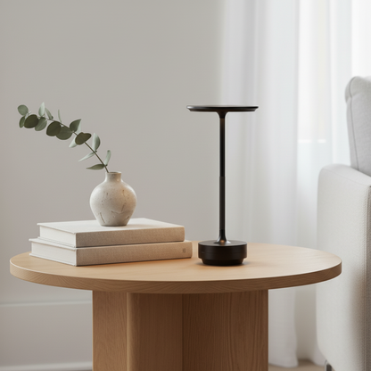 Lámpara de mesa LED inalámbrica: diseño de aluminio con regulación táctil, sin cables, para sala de estar y dormitorio, 48 horas de autonomía, iluminación resistente a la intemperie