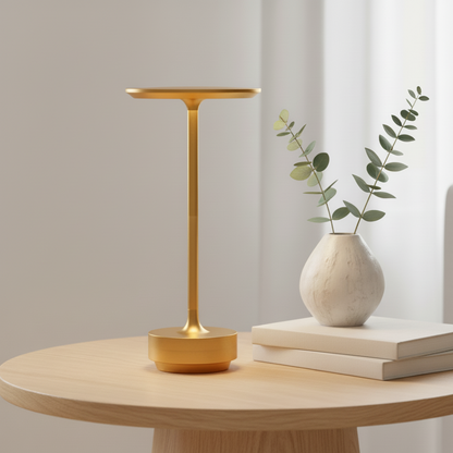 Lámpara de mesa LED inalámbrica: diseño de aluminio con regulación táctil, sin cables, para sala de estar y dormitorio, 48 horas de autonomía, iluminación resistente a la intemperie