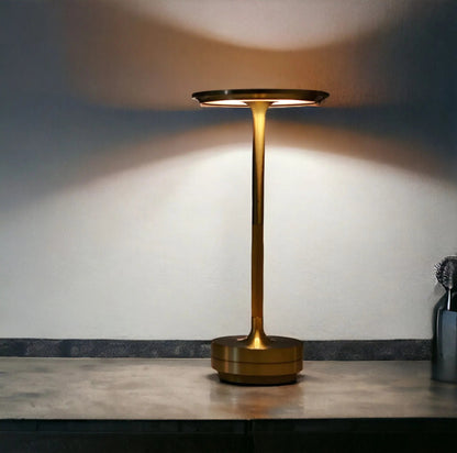 Lámpara de mesa LED inalámbrica: diseño de aluminio con regulación táctil, sin cables, para sala de estar y dormitorio, 48 horas de autonomía, iluminación resistente a la intemperie