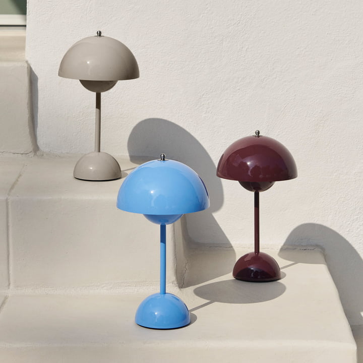 Portable Rechargeable LED Mushroom Lamp — Cordless Nightstand Light with 2000mAh Battery, Warm 3000K Glow for Bedroom, Living Room & Home Of