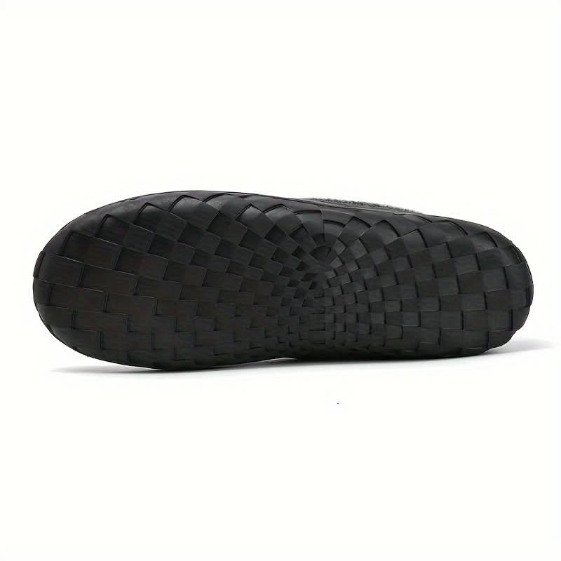 Men's Wool Loafer Slippers for Winter Indoor Comfort | Warm Fleece-Lined House Shoes Machine Washable