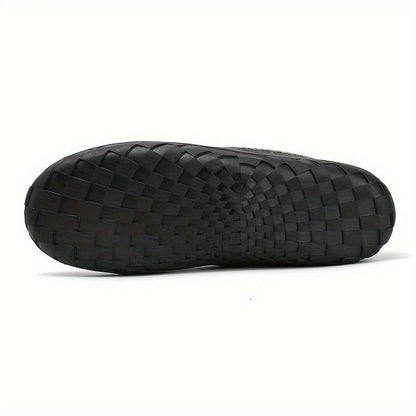 Men's Wool Loafer Slippers for Winter Indoor Comfort | Warm Fleece-Lined House Shoes Machine Washable