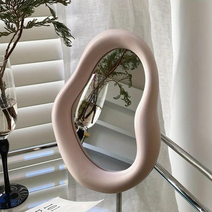 Wavy Decorative Wall Mirror with Curved Reflective Surface for Modern Homes | Artistic Statement Piece for Living Room, Bedroom, or
