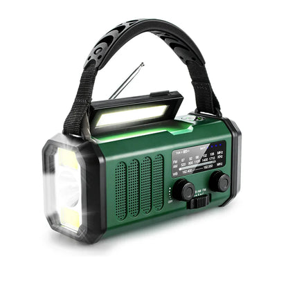 Hand Crank Solar Emergency Radio with Flashlight & Power Bank for Camping Hiking Outdoor Survival Preparedness Backup