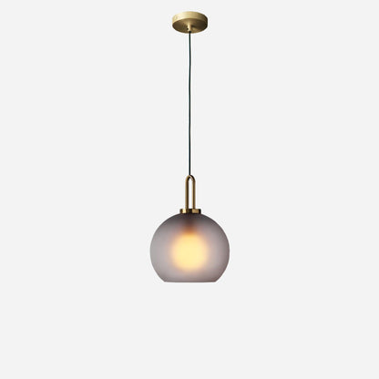 Glass Globe Hanging Light Fixture with Adjustable Cord for Dining Room Kitchen Island Bedroom Modern Minimalist Ceiling Pendant Lamp