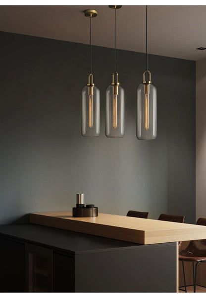 Glass Globe Hanging Light Fixture with Adjustable Cord for Dining Room Kitchen Island Bedroom Modern Minimalist Ceiling Pendant Lamp