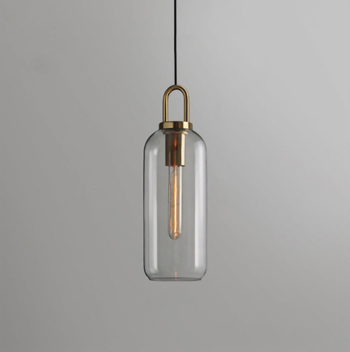 Glass Globe Hanging Light Fixture with Adjustable Cord for Dining Room Kitchen Island Bedroom Modern Minimalist Ceiling Pendant Lamp
