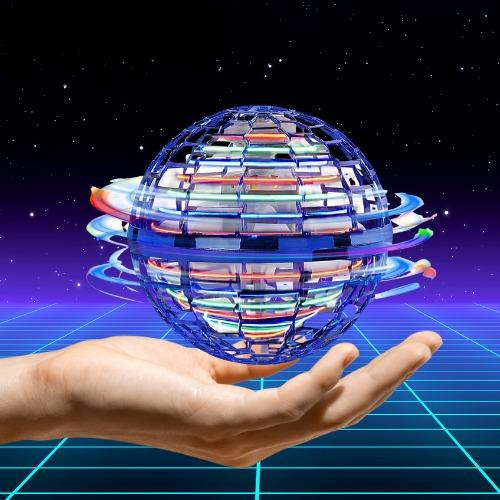 Interactive Hovering Spinner Ball with LED Lights for Indoor and Outdoor Play | Rechargeable Flying Toy for Kids and Adults