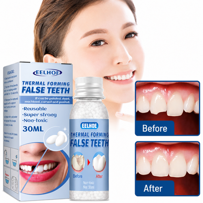 Temporary Tooth Repair Kit for Chipped Gaps Missing Teeth at Home Moldable Resin Filler Natural White Cosmetic Dental Fix Adults Kids Senior