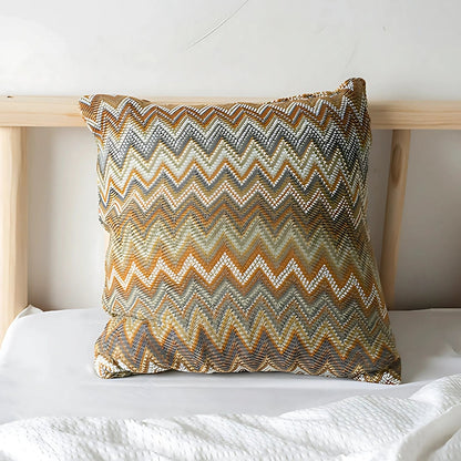 Zara Cushion Cover - Zigzag Knit, Soft Microfiber