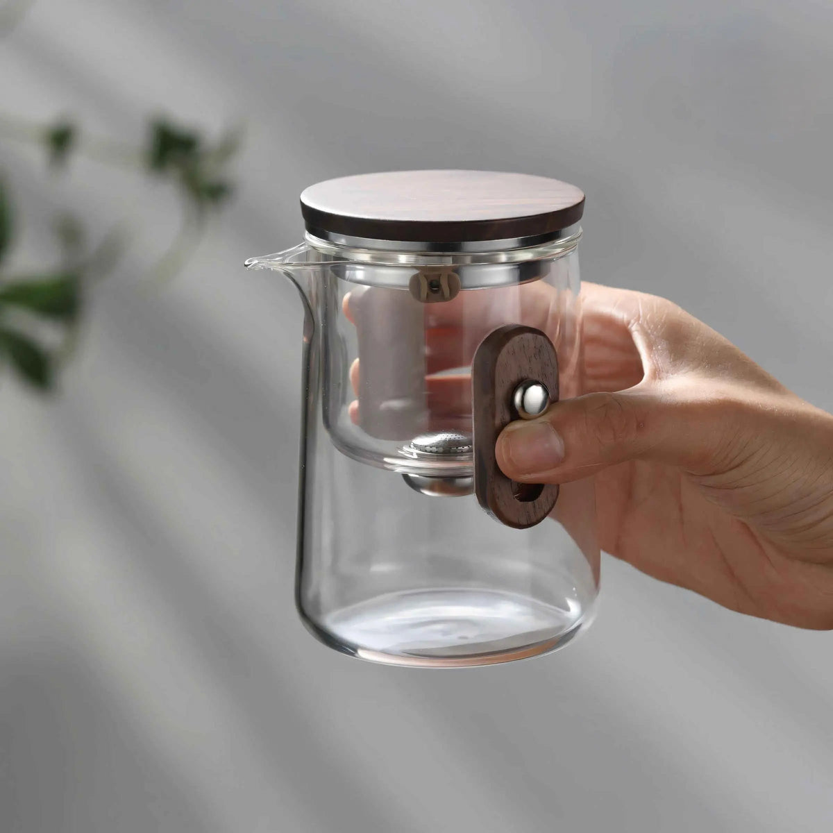 Portable Glass Tea Infuser Set with Case 11 fl oz Borosilicate Teapot Cups for Camping Hiking Travel Office Loose Leaf Brewing Kit