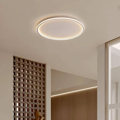 Round LED Flush Mount Ceiling Light 12in 16in 20in Metal Fixture Dimmable Color Temperature Living Room Bedroom Office Hallway