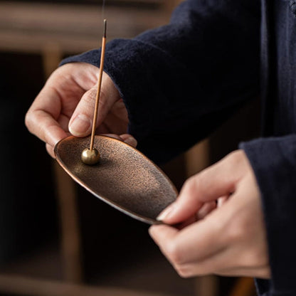 Zircon Incense Holder - Durable Copper, Adjustable Angle