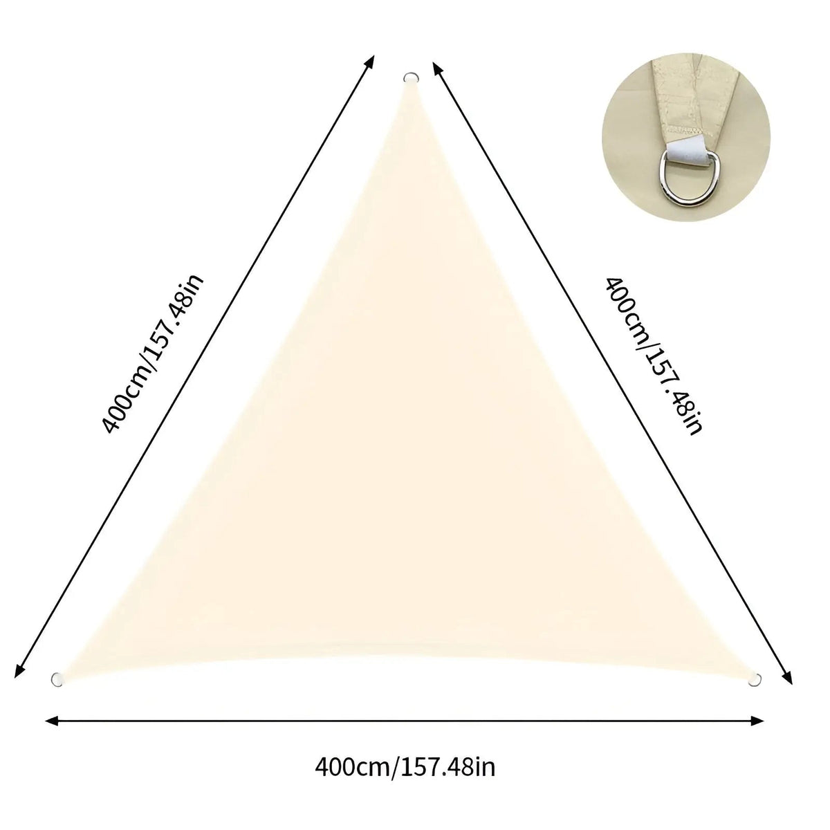 Waterproof Triangle Shade Sail with UV Protection for Patio, Yard & Pool | Durable Outdoor Canopy Sun Blocker
