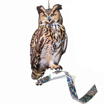 Señuelo decorativo de búho para exteriores para ahuyentar aves