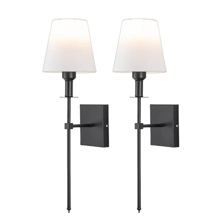 Rechargeable Sconce Pair 6.3 in × 23 in Battery-Operated Fixture Indoor Outdoor Hallway Bedroom Patio Balcony Garden Entryway Accent Lightin