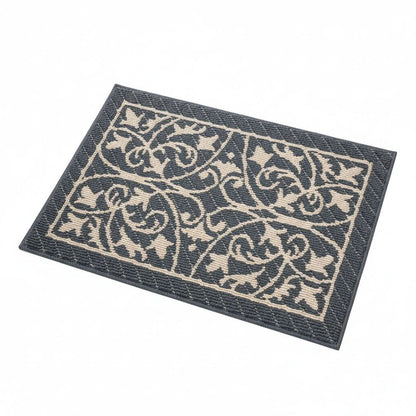Entryway Mat with Non-Slip Rubber Backing – Low Profile Door Mat for Indoor Use – Traps Dirt & Moisture – Machine Washable