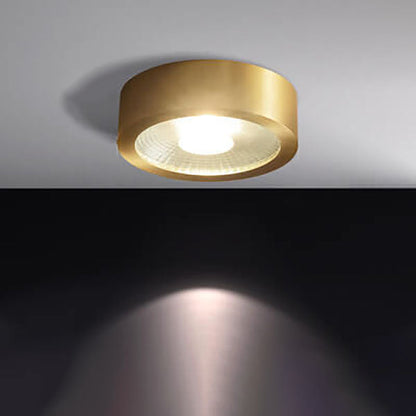 Recessed LED Ceiling Light Copper Finish 5 in Round Ultra Low Profile for Bedroom Entryway Kitchen