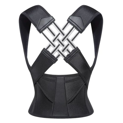 Posture Corrector Brace for Back and Shoulder Support – Dual Cross-Strap Alignment System for Men and Women – Adjustable Upper Body