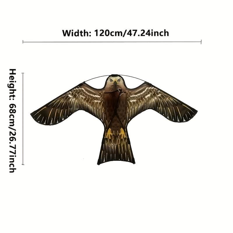 Raptor Decoy Kite for Garden Crop Protection – Lifelike Predator Bird Deterrent for Farms, Orchards & Fields – Wind-Powered Scarecrow