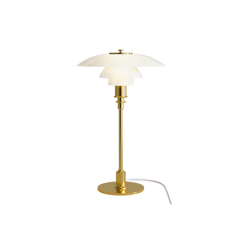 Glass Desk Lamp with Adjustable Light Temperature 19 inches Tall for Home Office Bedside Reading Study Room Work Surface Illumination Nights