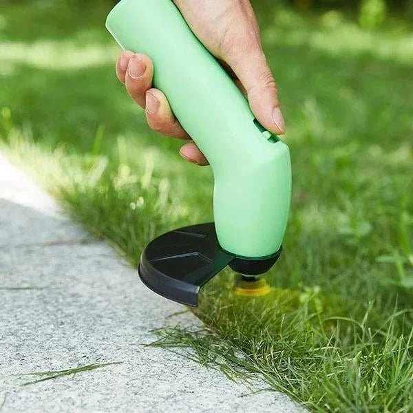 Cortabordes de mano a batería con mango extensible ajustable para recortar césped alrededor de árboles, vallas, parterres y bordes de jardín