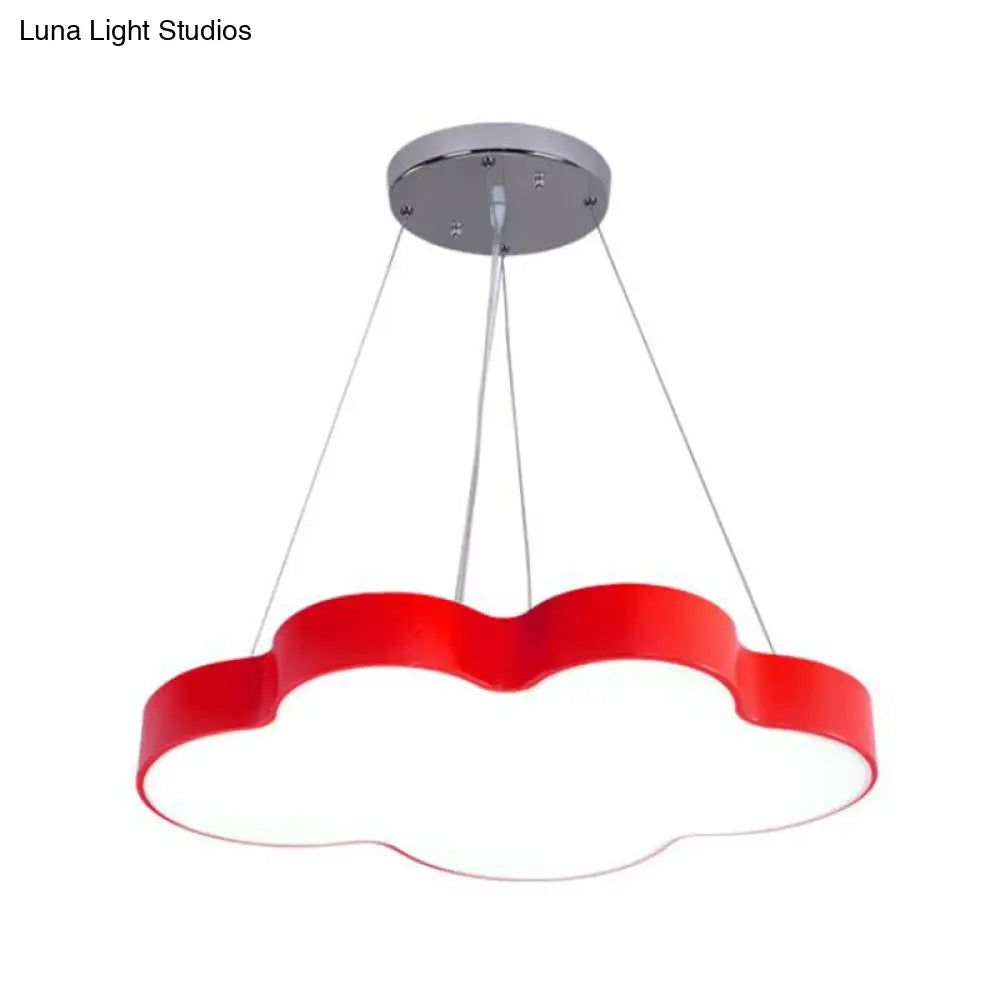 Cloud-Shaped LED Pendant Light for Kids Room, Nursery Overhead Fixture, Dimmable Acrylic Ceiling Lamp for Bedroom, Playroom Children's